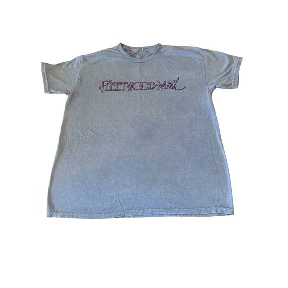 Fleetwood Mac Rumours Blue Band Short Sleeve Graphic T-Shirt Mineral Wash XL - Picture 1 of 7
